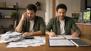Comparação entre dívidas e planejamento financeiro com consórcio